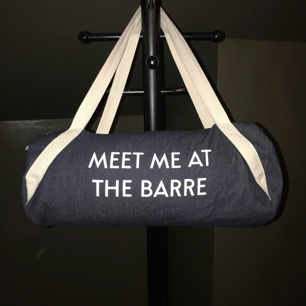 Denim workout travel bag